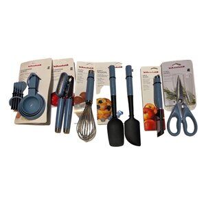 KITCHENAID Blue Velvet Can Opener, whisks, & measuring cups and spoons 15 pc.SET
